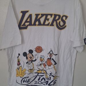 Unk Lakers White Cartoon Character Tee